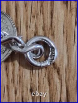 59g Charm Bracelet 15 Charms Solid Sterling Silver Inc Bible Please Read Info