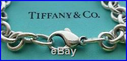 8 Please Return To Tiffany & Co Sterling Silver Center Heart Charm Bracelet