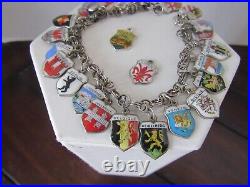 800 Reu Coat Of Arms Shield Enamel 25 Charms Foreign Bracelet 7