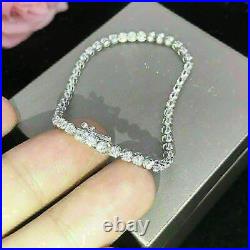 8Ct Round Cut Lab Created Diamond Women's Tennis Bracelet 14k White Gold Finish