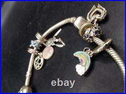 925 Silver ALE Pandora Charm Bracelet With Mainly Pandora Charms Approx 47g