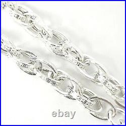 925 Silver Charm Bracelet Fancy Victorian Heart Lock 7 Inches