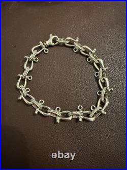 925 Sterling Silver Chain Bracelet Nautical Rope Links Charms Boho Unique