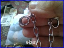 925 Sterling Silver Charm Bracelet With 5 Silver Charms