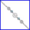 925-Sterling-Silver-Crystals-Snowflake-1-inch-Chain-Charm-Bracelet-01-ymi