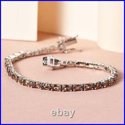 925 Sterling Silver Platinum Plated Andalusite Tennis Bracelet Size 8 Ct 9.3