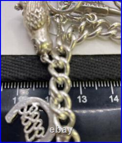 925 silver charm bracelet 56.8g