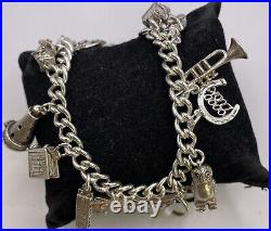 925 silver charm bracelet 56.8g