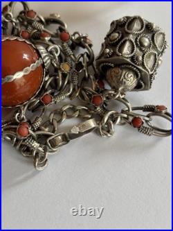 A Berber Kabyle Silver Bracelet, 4 stunning Pendant Charms 75 g total weight A Berber Kabyle Silver Bracelet, 4 stunning Pendant Charms 75 g total weight