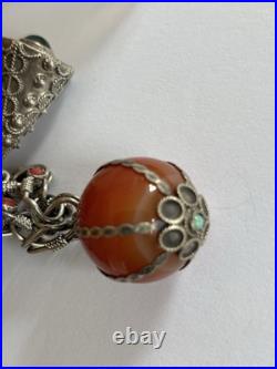 A Berber Kabyle Silver Bracelet, 4 stunning Pendant Charms 75 g total weight A Berber Kabyle Silver Bracelet, 4 stunning Pendant Charms 75 g total weight