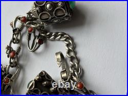 A Berber Kabyle Silver Bracelet, 4 stunning Pendant Charms 75 g total weight A Berber Kabyle Silver Bracelet, 4 stunning Pendant Charms 75 g total weight