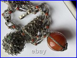 A Berber Kabyle Silver Bracelet, 4 stunning Pendant Charms 75 g total weight A Berber Kabyle Silver Bracelet, 4 stunning Pendant Charms 75 g total weight
