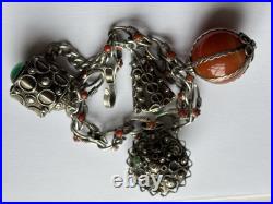 A Berber Kabyle Silver Bracelet, 4 stunning Pendant Charms 75 g total weight A Berber Kabyle Silver Bracelet, 4 stunning Pendant Charms 75 g total weight