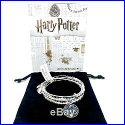Alex And Ani Harry Potter Lumos Charm & Beaded Bracelet Set 3 Pieces NWT
