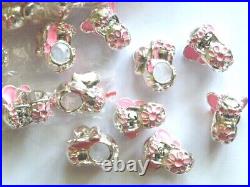 Angel Charms wholesale pink silver for charm bracelets bulk buy beads fairy