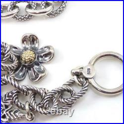 Ann King Steven Lagos Sterling Silver 18K Gold Four Seasons Charm Bracelet LHL5