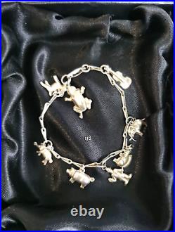 Antique Charm Bracelet Sterling silver 925 Hayseed