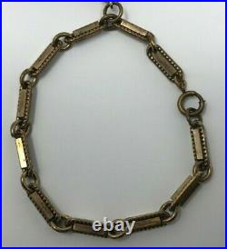 Antique! HAND FAN Locket Bracelet SILVER 3 photo Slots JEWELRY Charm Vintage