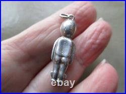 Antique Vintage Rare Sterling Silver Fumsup Touch Wud Kewpie Doll Charm Pendant