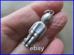 Antique Vintage Rare Sterling Silver Fumsup Touch Wud Kewpie Doll Charm Pendant