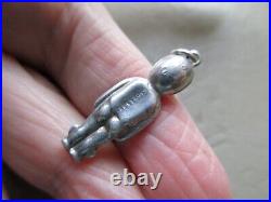 Antique Vintage Rare Sterling Silver Fumsup Touch Wud Kewpie Doll Charm Pendant