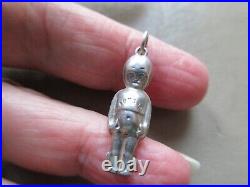 Antique Vintage Rare Sterling Silver Fumsup Touch Wud Kewpie Doll Charm Pendant