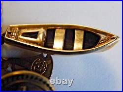 Antique Vintage Sterling Silver 925 & Brass Charm Bracelet Military Traveller