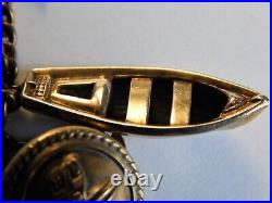 Antique Vintage Sterling Silver 925 & Brass Military Travellers Charm Bracelet