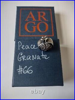 Argo Studios'Peace Granate' Charm Bead (Trollbeads / Ohm bracelets NOT Inc)