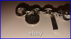 Armani Exchange Silver Tone Chunky Charm Bracelet 19cm Long