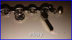 Armani Exchange Silver Tone Chunky Charm Bracelet 19cm Long