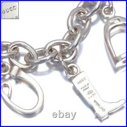 Auth GUCCI Bracelet Horsebit Horseshoe Multi Charm Sterling SILVER 925