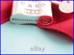 Auth Tiffany & Co Silver 925 1837 Padlock Charm Pendant Bracelet 8.25