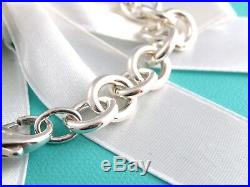 Auth Tiffany & Co Silver Heart Tag Charm Bracelet Box Included MSRP $275