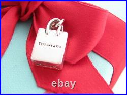 Authen Tiffany & Co Silver 925 Shopping Bag Charm Pendant For Necklace Bracelet