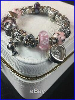 Authentic Full/Complete Charm Bracelet 7.5 (Free Pandora Jewelry Box)