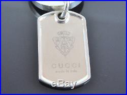Authentic GUCCI Sterling Silver 925 Plate Charm Toggle Ball Chain Bracelet 8.0