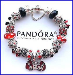 Authentic PANDORA Silver Bracelet Mickey Minnie Disney European Charm Bead #D4