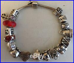 Authentic Pandora Bracelet 925 with 17 Charms