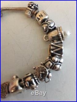 Authentic Pandora Bracelet 925 with 17 Charms