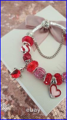 Authentic Pandora Bracelet Rose Clasp with Charms Shown 19 cms+ Pandora Box Authentic Pandora Bracelet Rose Clasp with Charms Shown 19 cms+ Pandora Box