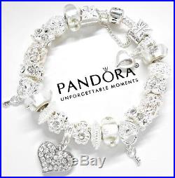 Authentic Pandora Bracelet Silver Heart Love Story European Charms