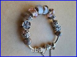 Authentic Pandora Bracelet With 13 Charms Used Great Condition