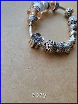 Authentic Pandora Bracelet With 13 Charms Used Great Condition