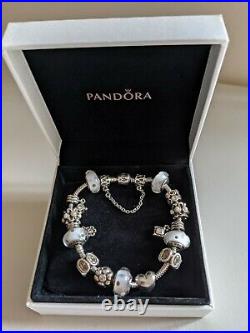Authentic Pandora Bracelet complete with 15 Charms and Clasp