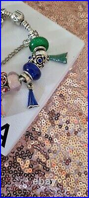 Authentic Pandora Bracelet with Disney Themed Princess Charms + Pandora Box