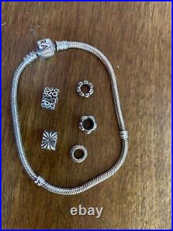 Authentic Pandora Sterling Bracelet Spacers Clips 8