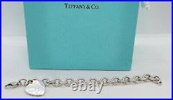 Authentic Pre-Owned Tiffany & Co Sterling Silver Blank Heart Tag Charm Bracelet