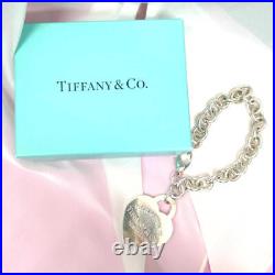 Authentic Return to Tiffany & Co. Heart Tag Charm Bracelet 925 Sterling Silver