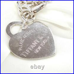 Authentic Return to Tiffany & Co. Heart Tag Charm Bracelet 925 Sterling Silver